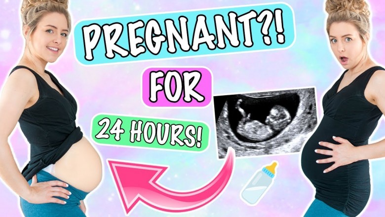 Pregnant For A Day! 24 Hours  with a Pregnant Belly